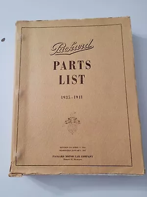 PACKARD MOTOR CAR COMPANY PARTS LIST 1935-1941 Reprinted 1947 Great Condition • $49