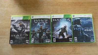 Lot Of 4 XBOX 360 Games Halo Halo Wars Halo 4 & Halo 3 ODST • $19.99