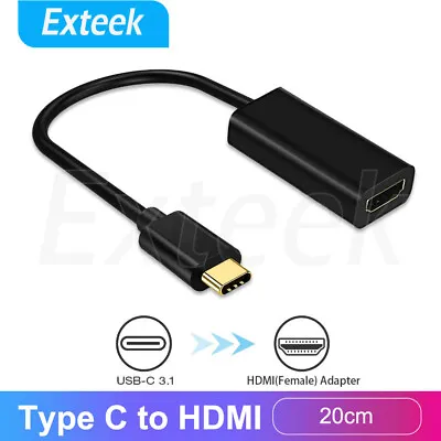 $10.40 • Buy 4K Type C USB-C To HDMI Adapter  USB C 3.1 Cable 30Hz For MacBook ChromeBook AU