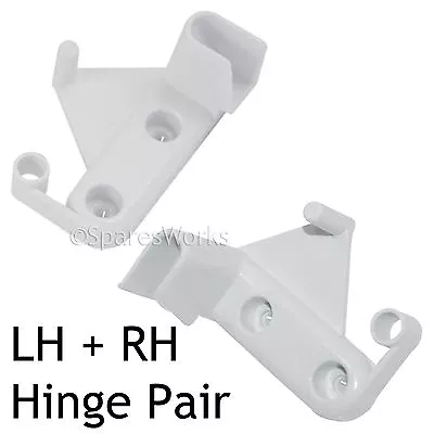 £28.99 • Buy INDESIT Fridge Drawer Hinge Left + Right Hand Flap Freezer Hinges Pair GENUINE