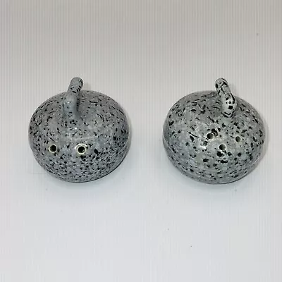 Vintage Salt And Pepper Shakers Curling Stones Rocks Granite Color • $4.88