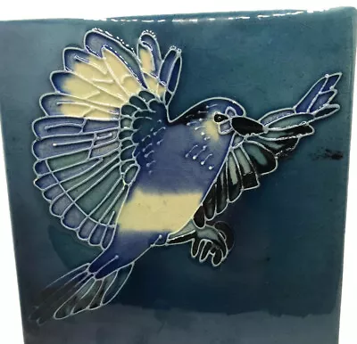 Enamel Blue Bird And Enamel Lighthouse Scenes.  Two Stand Up / Hanging Plaques • $19.99