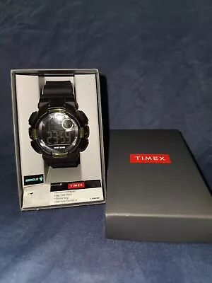 Timex TW5M23600 Unisex MAKO DGTL Black Resin Watch Indiglo Day/Date NIB • $19