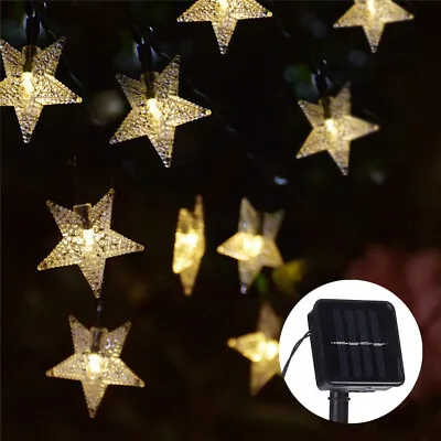 £9.43 • Buy Solar Powered Fairy String LED Lights Waterproof Star Decor Party Garden Outdoor