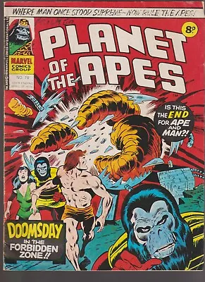 Planet Of The Apes No 78 17th April 1976   Marvel Comic Vg Uk Trusted Seller • £4.95