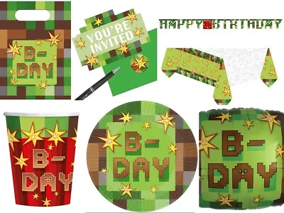 TNT Pixel Minecraft Gaming Birthday Party Tableware Decorations Balloon • $4.97