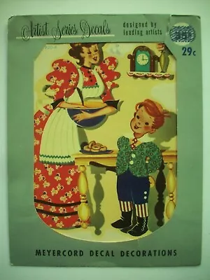 Vintage Meyercord Decal Baking Kitchen Mother With Son 950-A • $9.99