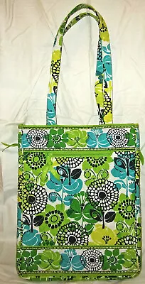 Vera Bradley Large Laptop Travel Tote Yellow Aqua Floral Lime's Up Retired S • $39.99