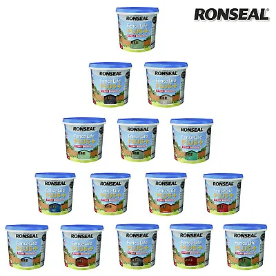 Ronseal Fence Life Plus Garden Shed & Fence Paint 5L- UV Protection All Colours • £15.75