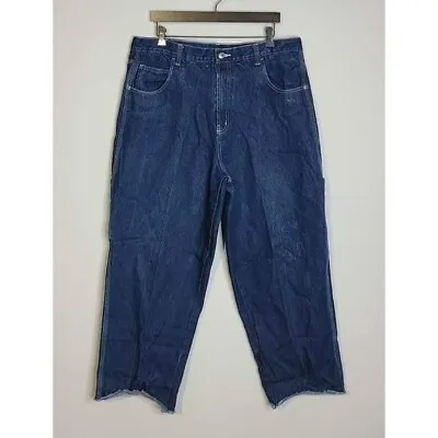 Vintage Iceberg History Carpenter Wide Leg Blue Jeans 90s Fit Hip Hop Mens Sz 38 • $37.03