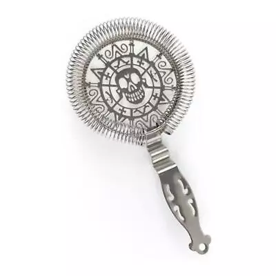 Beaumont Home Bar Mixology Accessory Stainless Steel Skull Cocktail Strainer • £11.49