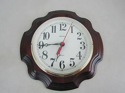 Vintage Harris Mallow Verichron Quartz Wooden Wall Clock-Made In USA • $31.11