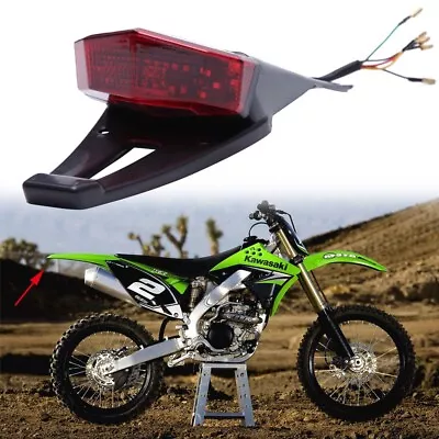 LED Motorcycle Dirt Bike Rear Fender Tail Light Turn Signals For Kawasaki KX250F • $17.58