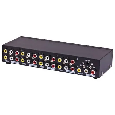 Video Audio 3 RCA Composite AV 8 Ports Selector 8-Way Splitter Box New • $19.99