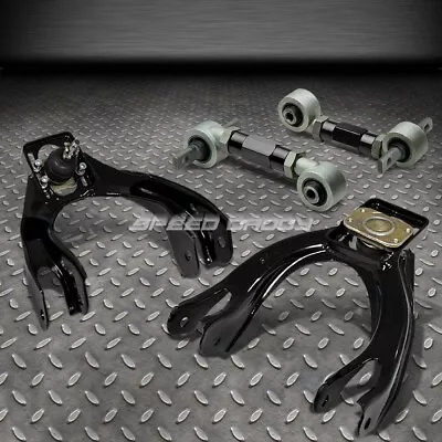 Black Front+rear Camber Control Suspension Kit For 92-95 Civic Eg/ek/integra Dc • $67.87