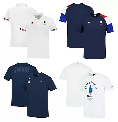 Team France Paris 2024 Olympics Le Coq Sportif Men's T-Shirt Polo Shirt - New • £19.99