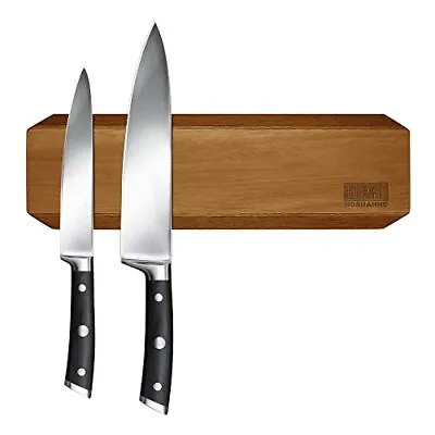 HOSHANHO Acacia Wood Knife Magnetic Strips 12 Inch Magnetic Knife Holder For ... • $37.23