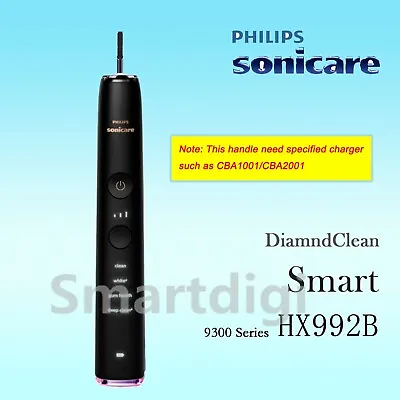 $129.99 • Buy Philips Sonicare DiamondClean Smart Toothbrush 9300 Series HX992B Handle Black