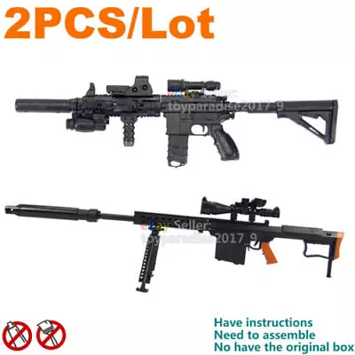 1/6 1:6 12  Figure 4D Weapon Gun Model Asault Sniper Rifle HK416 + M82A1 • $12.28