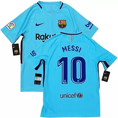 2017/18 Barcelona Away Jersey #10 Messi Medium Nike Soccer Football NEW • $180