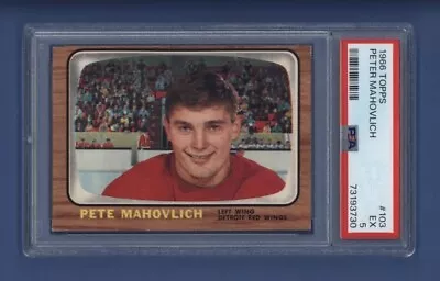 1966-67 Topps #103 PETE MAHOVLICH (rc) PSA 5 EX Detroit Red Wings *ROOKIE* • $172.03