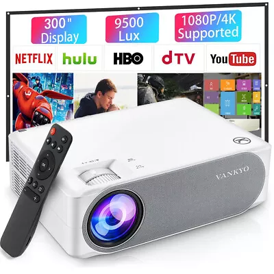 $148.90 • Buy VANKYO 1080P HD Projector High Brightness 300  Display HDMI USB Home Theater