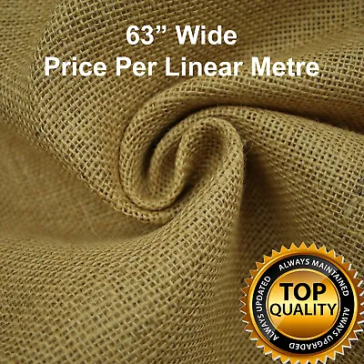 £77.99 • Buy Premium Hessian Fabric Woven Natural Jute Garden Craft Sack Upholstery 63  WIDE