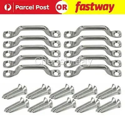 10x Stainless Steel Heavy Duty Lashing Ring Tie Down Strap Point Anchor Trailer • $23.60