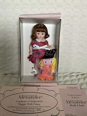 Madame Alexander 2013 - 90th Anniversary “Maggie With Funny” 8” Doll #66860 COA • $89.99