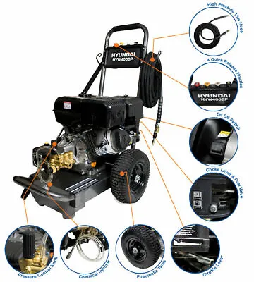 £1049.99 • Buy Pressure Washer Petrol 4000psi HYW400P 15L/min 14hp 275bar Commercial Pump 