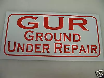 Vintage GROUND UNDER REPAIR Metal Sign Golf NEW Course GUR For Green & Fairway • $13.45