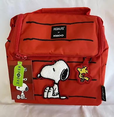 NWT IGLOO Peanuts Snoopy Red Dog House Insulated Lunch Bag • $64.99