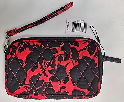 NWT  Vera Bradley   Tech Case With Wrist Strap     Silhouette Floral (red/black) • $14.75