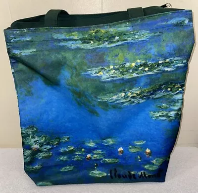 Claude Monet Water Liles Tote Bag Purse Shoulder Bag Large No Stains Or Flaws • $21