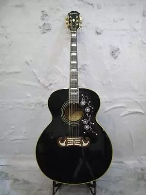 Acoustic Guitar Epiphone EJ-200 Artist/ EB Black 2016 Indonesia & Soft Case • $618