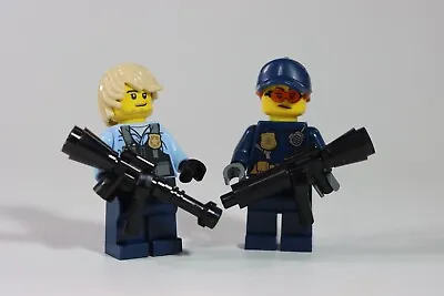 LEGO® City Police Minifigure SWAT Partners Automatic Guns Female Male Elite Duo • $19.99