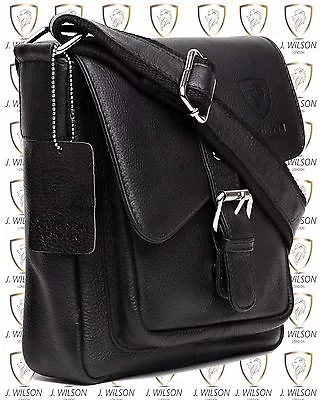 Mens Leather Shoulder Bag Designer Ladies Cross Body Work Messenger College Case • £19.95