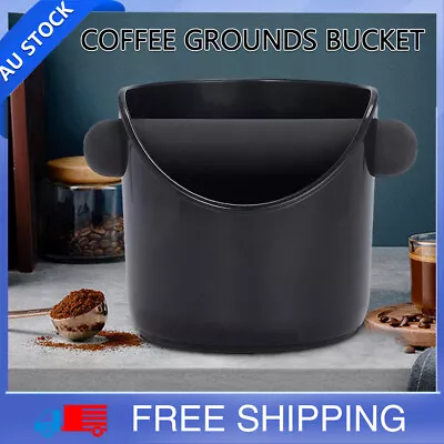 $13.43 • Buy Coffee Waste Container Grinds Knock Box Tamper Tube Bin Black Bucket