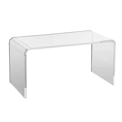 VEVOR Acrylic Coffee Table C-Shaped Clear Acrylic End Table 16.3 Inch Height • $195.99