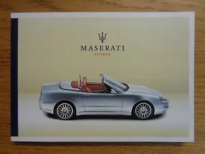 Maserati Spyder Owners Handbook/Manual • $126.28