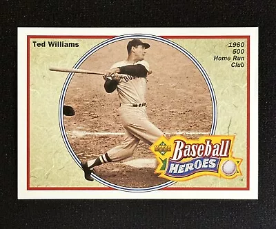 1991 Upper Deck Ted Williams #34 Baseball Heroes Card Boston Red Sox HOF • $1.99