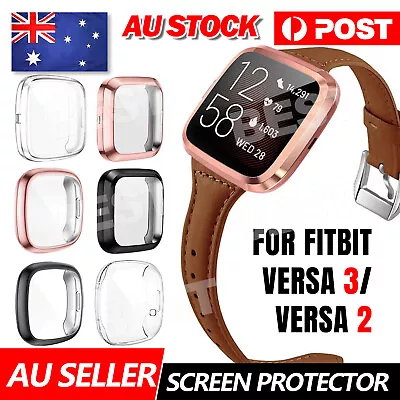 For Fitbit Versa 3 2 Case TPU Soft Shockproof Cover Screen Protector AU Stock • $4.95