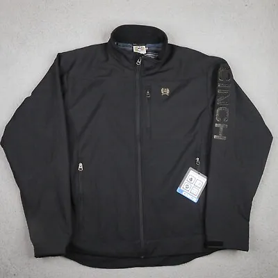 Cinch Jacket Men Extra Large Black Bonded Logo Full Zip Storm Defense MWJ1567001 • $89.95