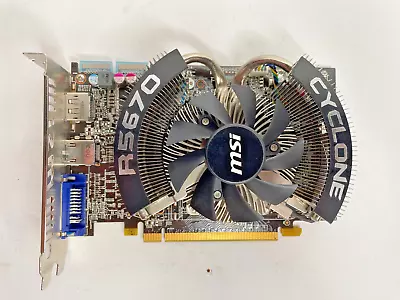 MSI R5670 Cyclone 1GB GDDR5 PCIe 2.1 X16 GPU (HDMI/DP/DVI) - TESTED WORKS! • $24.99
