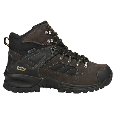 Hi-Tec Rock Mid Wp Lace Up Hiking  Mens Black Grey Casual Boots CH80050M-V • $59.99