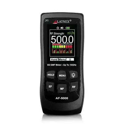 LATNEX AF-5000: Multi-Field 5G Radiation EMF Meter RF Detector Reader To 10GHz • $209.99