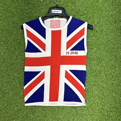 Vintage 80s Fame London Union Jack Rave Punk T Shirt Mens S Def Leppard Style • $53.99