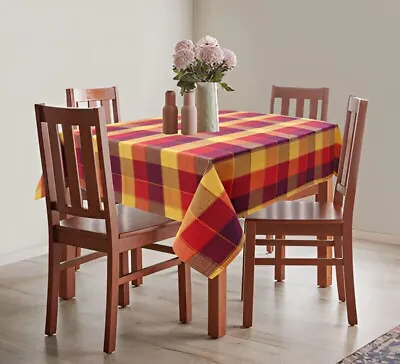 Cotton Dobby Red 4 Seater Table Cloth 140x140 CM Brand New. • £13.50