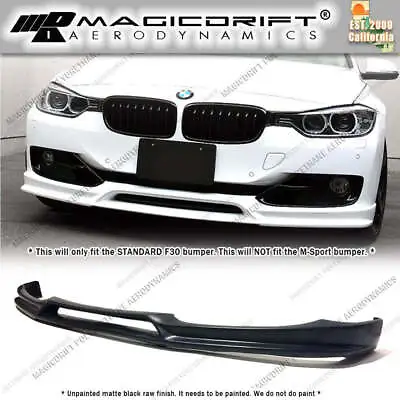 For 12-15 BMW F30 Base 3-Series 3D Style PU Front Bumper Lip Spoiler Body Kit • $99.98