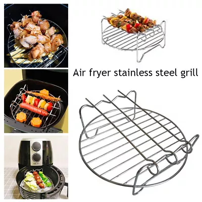 Air Fryer Rack Kitchen Grill Baking Tray Grill Holder Air Fryer Accessories ~ • $14.83